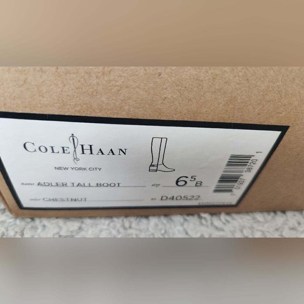 💐Cole Haan Adler Tall Boot Chestnut Size 6.5 - Picture 6 of 9